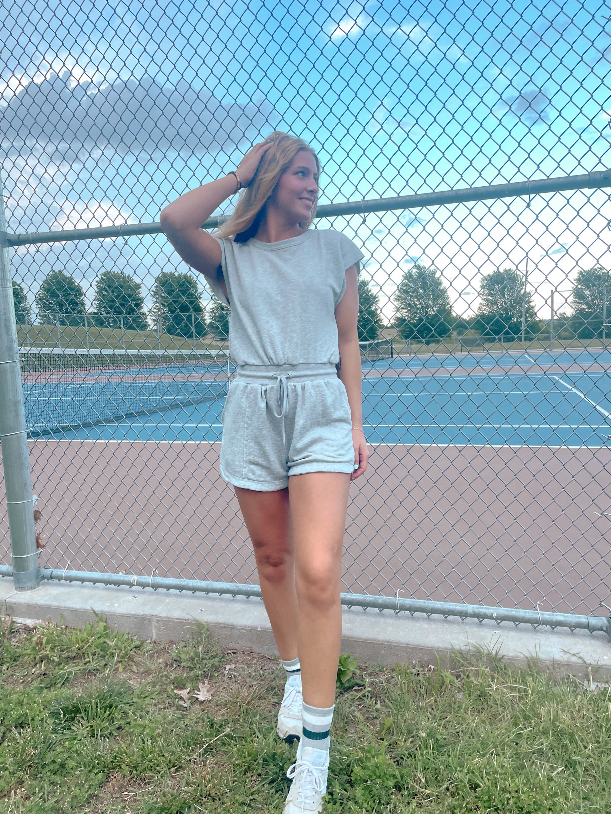 Courtside Cozy Romper